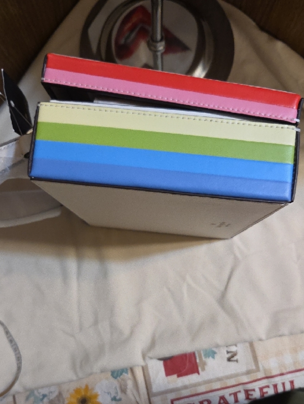 Kate Spade Cream Novelty Popsicle Box Bag with Red and Blue Accents NWT - Picture 12 of 15